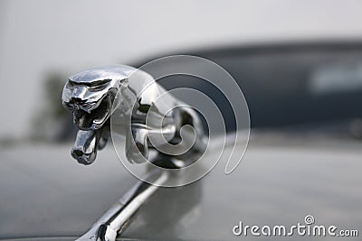 Leaping Jaguar â€“ symbol of British sports car Editorial Stock Photo